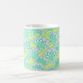 Mug Motif floral jaune vert mou (Centre)