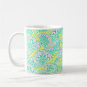 Mug Motif floral jaune vert mou (Gauche)