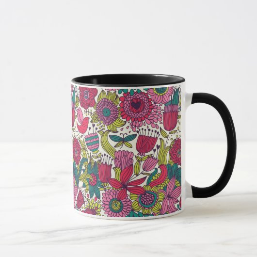 Mug Motif floral lumineux (Droite)