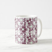 Mug motif floral marron et blanc (Devant droit)