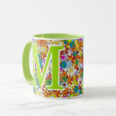 Mug Motif floral moderne Couleurs vives (Devant gauche)