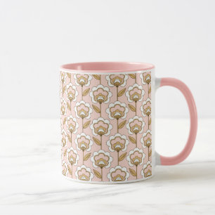 Mug Motif floral moderne de la moitié du siècle