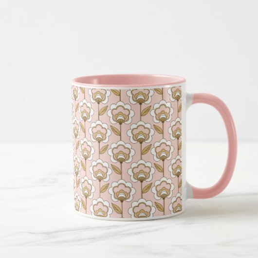 Mug Motif floral moderne de la moitié du siècle (Droite)
