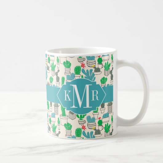 Mug Motif floral naturel mignon de cactus (Droite)