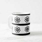 Mug Motif floral noir et blanc (Devant gauche)