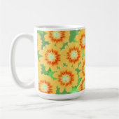 Mug Motif floral orange et jaune (Gauche)