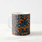 Mug Motif floral orange fluide (Devant gauche)