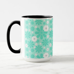 Mug Motif Floral Pastel MINT