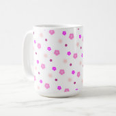 Mug Motif floral pourpre dégradé printanier moderne (Devant gauche)