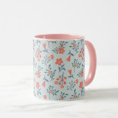 Mug Motif floral Prairie de corail (Devant droit)