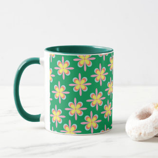 Mug Motif floral rétro couleur Design de fleurs de pri
