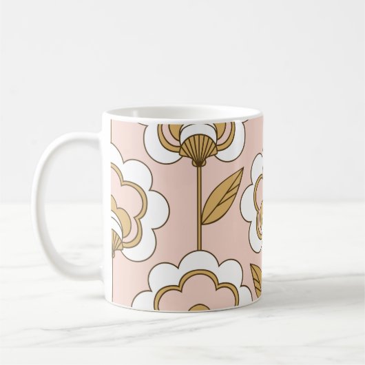 Mug Motif floral rétro incolore (Gauche)