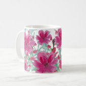 Mug motif floral rose (Devant gauche)