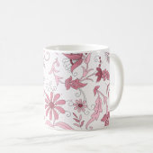 Mug Motif floral rose (Devant droit)