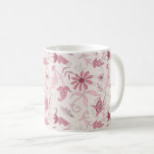 Mug Motif floral rose (Devant droit)