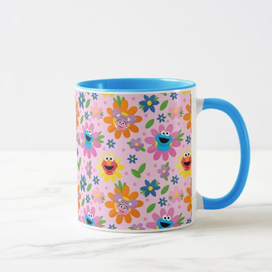 Mug Motif floral rose de la rue Sésame (Droite)
