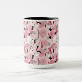 Mug Motif floral rose de produits de beauté (Centre)