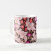 Mug Motif floral rose Leicester avec Monogramme (Devant gauche)