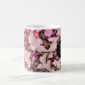 Mug Motif floral rose Leicester avec Monogramme (Centre)