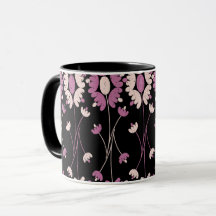 Motif Floral rose répétitif