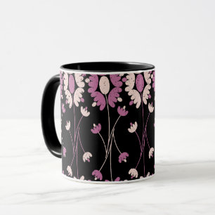 Mug Motif Floral rose répétitif