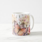 Mug motif floral roses (Devant droit)