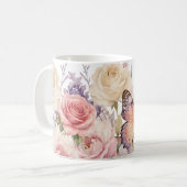 Mug motif floral roses (Devant gauche)