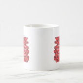 Mug Motif floral rouge Écriture de force (Centre)