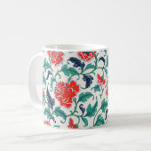 Mug Motif floral rouge et vert (Devant gauche)