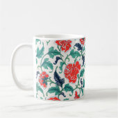Mug Motif floral rouge et vert (Gauche)
