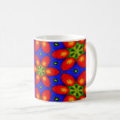 Mug Motif Floral Rouge mou (Devant droit)