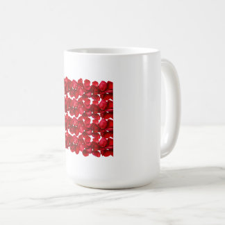 Mug Motif floral rouge sans couture, design botanique