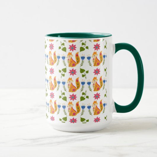 Mug Motif floral rusé assez en pastel (Droite)