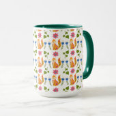 Mug Motif floral rusé assez en pastel (Devant droit)