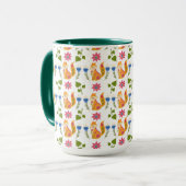 Mug Motif floral rusé assez en pastel (Devant gauche)