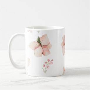 Mug Motif floral sans couture à l'aquarelle douce