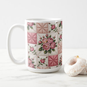 Mug Motif floral sans couture, motif de roses sans cou