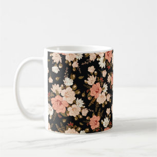 Mug Motif floral sans soudure avec hibiscus. Retour fl