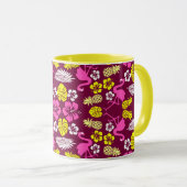 Mug Motif floral tropical fruit (Devant droit)