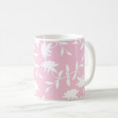 Mug Motif floral tropical rose-clair (Devant droit)