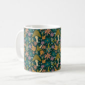 Mug Motif Floral vert de champignons rétro (Devant gauche)