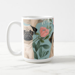 Mug Motif floral vintage de carlin mignon botanique de