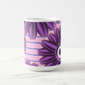 Mug Motif floral violet Design de fleurs abstrait mode (Centre)