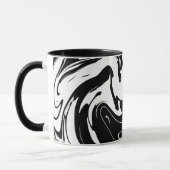 Mug Motif fluide abstrait noir et blanc (Gauche)