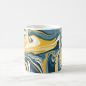 Mug Motif fluide bleu et jaune abstrait (Centre)