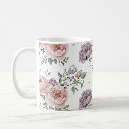 Mug Motif fluide floral (Gauche)