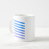 Mug Motif Flutes Blue Ombre (Devant gauche)