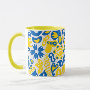 Mug Motif folklorique aux couleurs du drapeau ukrainie