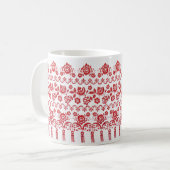 Mug Motif folklorique traditionnel ukrainien vushuvank (Devant gauche)
