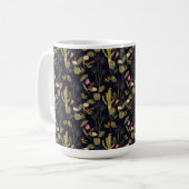 Mug Motif foncé de cactus de nuit d'été (Devant gauche)